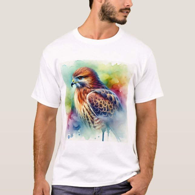 Camiseta Common hawk 040924AREF122 - Watercolor (Anverso)