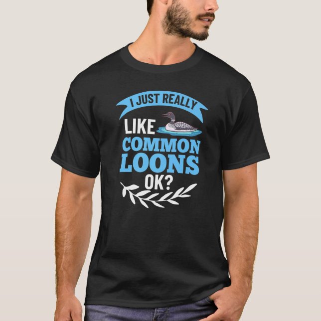 Camiseta Common Loon Bird Ducks  Cute (Anverso)