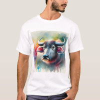 Common Water Buffalo 110724AREF111 - Watercolor