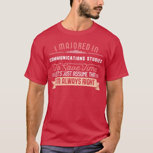 Camiseta Communications Studies Major Studen Graduation boy (Anverso)