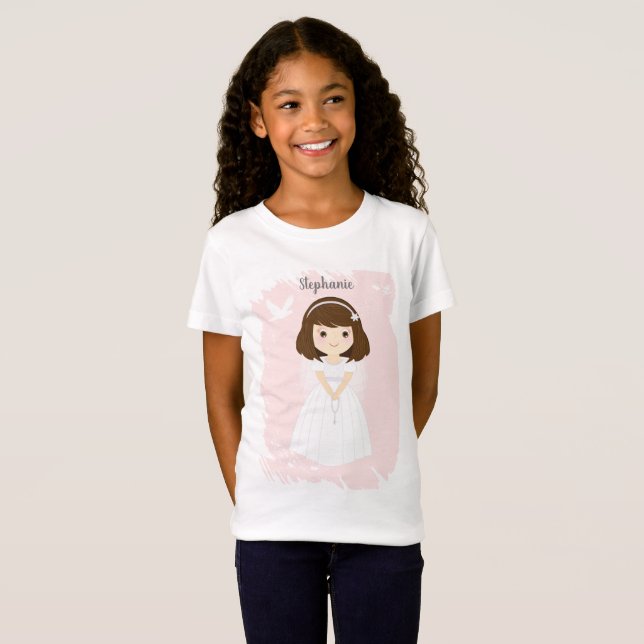 Camiseta Communion Dove Brunette Chica (Anverso completo)