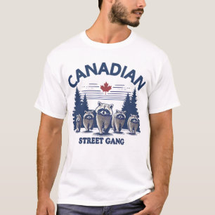 Camiseta Cómnibus canadiense Raccoons Banda callejera canad