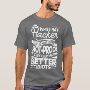 Camiseta Cómnibus cibernauta de hacker ético de gorra blanc