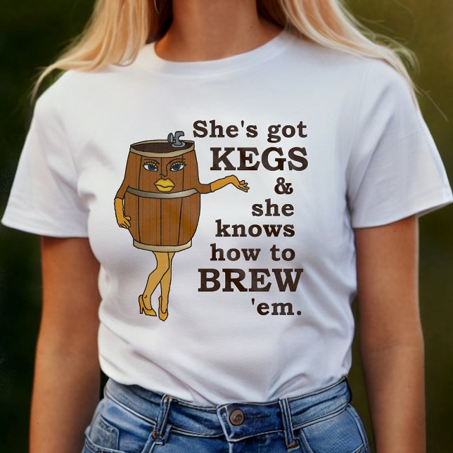 Camiseta Cómnior de cerveza Kegs Mujer (Subido por el creador)