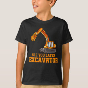 Camiseta Cómnior de la excavadora de la construcción Niños
