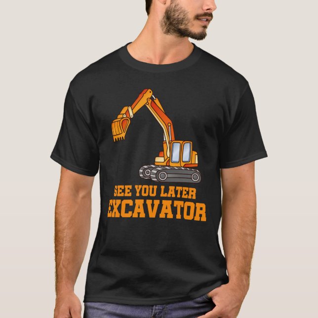 Camiseta Cómnior de la excavadora de la construcción Niños  (Anverso)