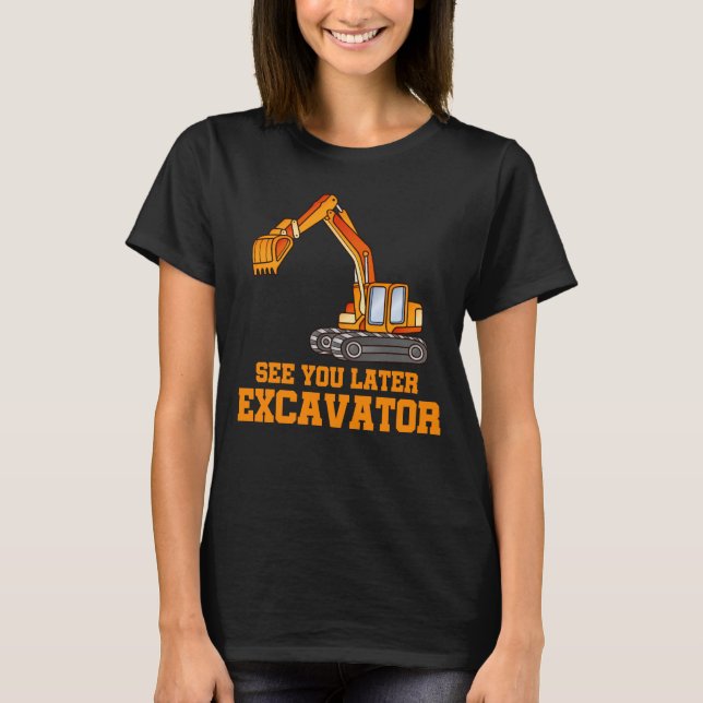 Camiseta Cómnior de la excavadora de la construcción Niños  (Anverso)