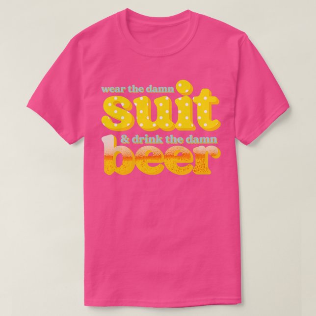 Camiseta Cómnito Bebe traje de cerveza (Diseño del anverso)