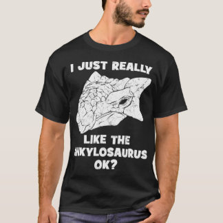 Camiseta Cómnito de fósiles Ankylosaurus Skull Funny