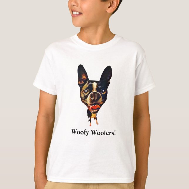 Camiseta Cómnito de los chicos del Boston Terrier (Anverso)