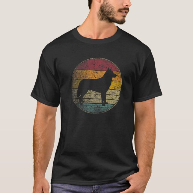 Camiseta Cómnito estilo retro de perro Husky siberiano (Anverso)