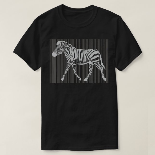 Camiseta Cómnito Zebra Barcode Africa Safari Zebra (Diseño del anverso)