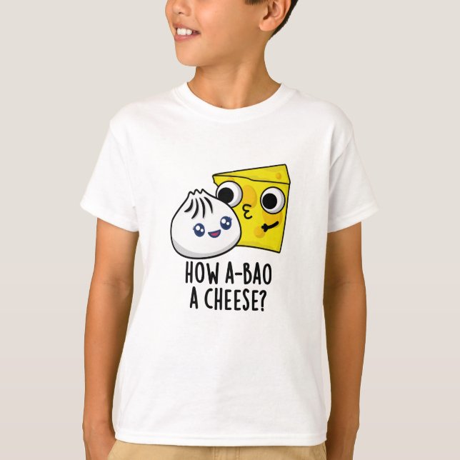 Camiseta Cómo A-bao un divertido bollo de comida de queso (Anverso)