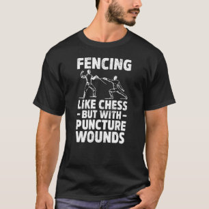 Camiseta Como Ajedrez Esgrima Esgrimista En Guardia Sable E