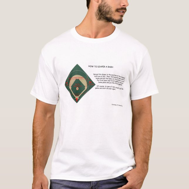 Camiseta Cómo al pañal un bebé (Anverso)