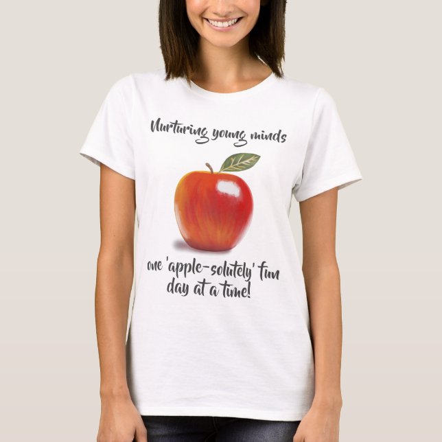 Camiseta Cómo alimentar la Apple de un profesor de mentes j (Anverso)