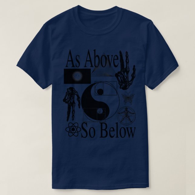 Camiseta Como Arriba, Por Debajo De La Geometría Sagrada Ps (Diseño del anverso)
