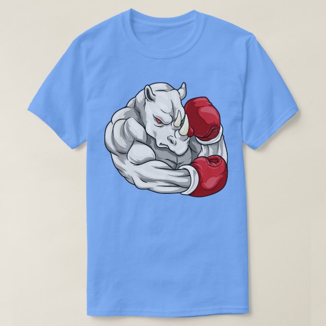 Camiseta como boxeador con guantes de boxeo (Diseño del anverso)