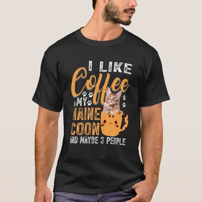 Camiseta Como Café Mi Cocina De Maine Y Quizás 3 Personas (Anverso)