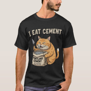 Camiseta Como cemento divertido gato construcción divertido
