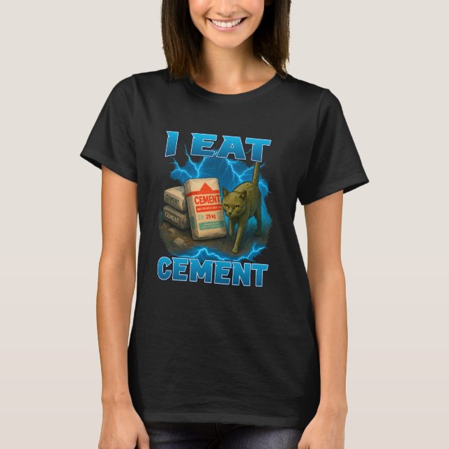 Camiseta Como Cemento Gato de Internet Divertido Meme Diseñ (Anverso)