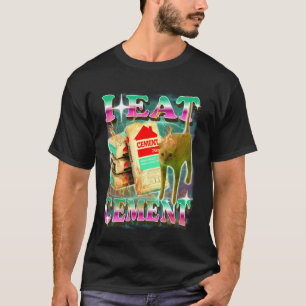 Camiseta Como Cemento Gato Divertido Meme Absurdo Surreal H