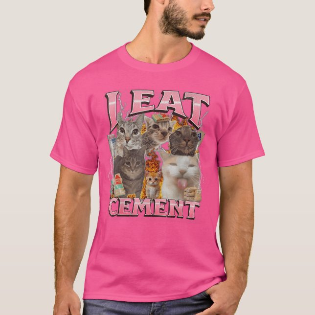 Camiseta Como Cemento Gato Divertido Meme Memes de Internet (Anverso)