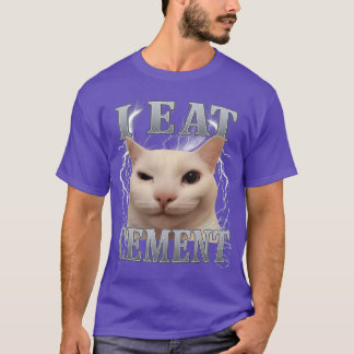 Camiseta Como Cemento Gato Tonto Meme Hombres Mujeres famil