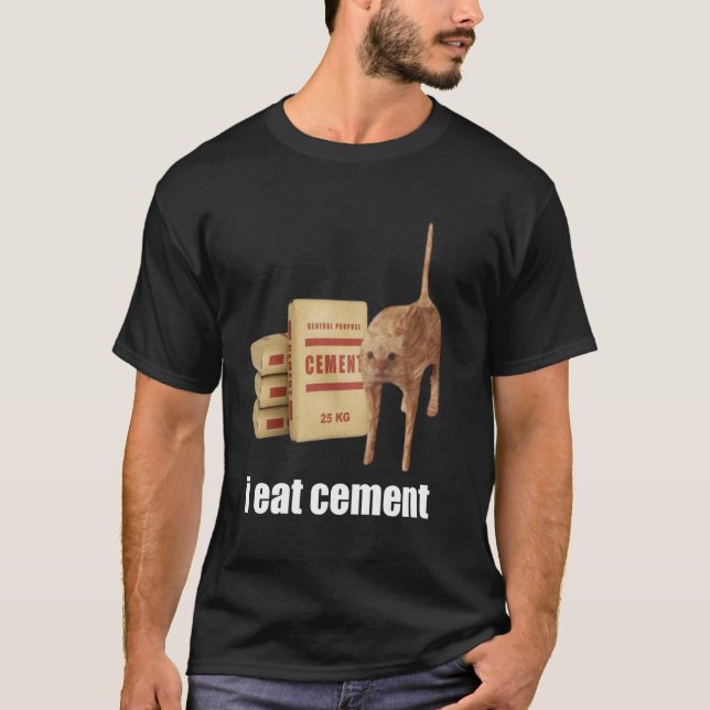 Camiseta Como cemento maldito gato divertido extrañamente e (Anverso)
