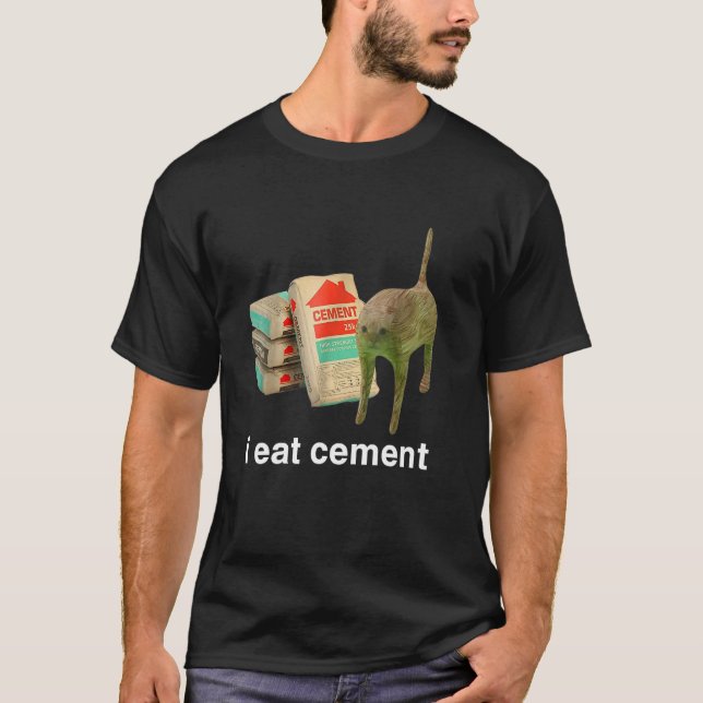 Camiseta Como Cemento Maldito Gato Divertido Extrañamente E (Anverso)