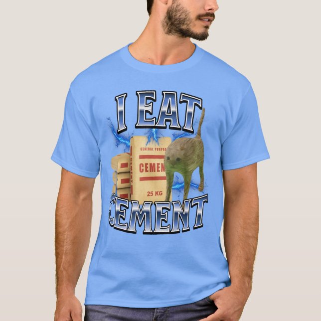 Camiseta Como Cemento Maldito gato Divertido extrañamente M (Anverso)