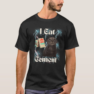 Camiseta Como Cemento Meme de Gato Divertido Meme Extrañame