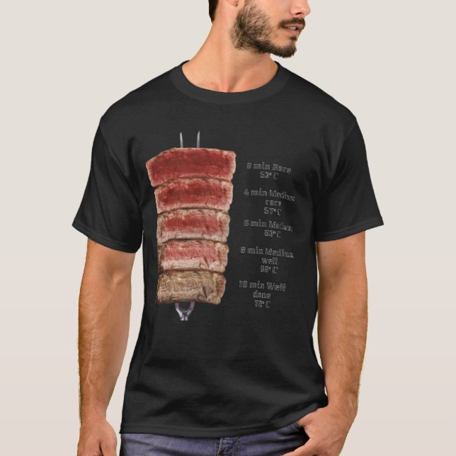 CAMISETA CÓMO COCINAR STEAK (Anverso)