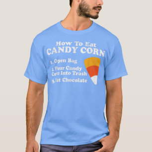 Camiseta Cómo comer Candy Corn Funny Halloween Retro 80 C