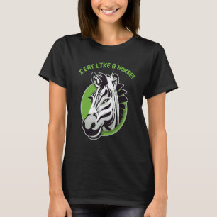Camiseta Como como un caballo - diseño divertido de cebra l