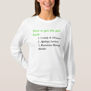 Camiseta Cómo conseguir la parte posterior del chica (los