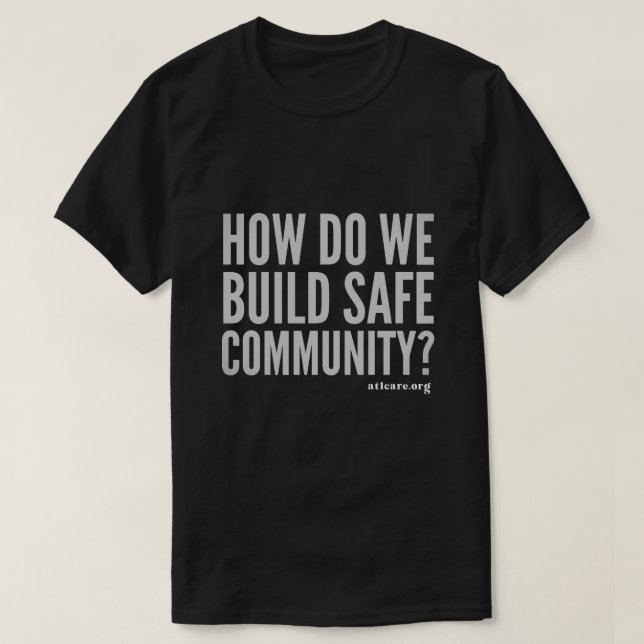 Camiseta Cómo construir una comunidad segura (Diseño del anverso)