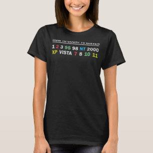 Camiseta Cómo Contar Con 11 Windows Nt 2000 Xp Vista 11