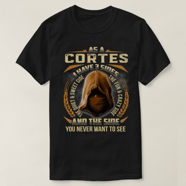 Camiseta Como CORTES tengo 3 lados ninja nombre personaliza (Diseño del anverso)