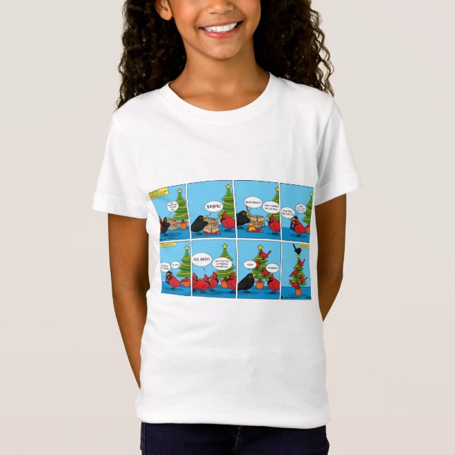 Camiseta Cómo decorar un cómic de árbol de Navidad (Anverso)