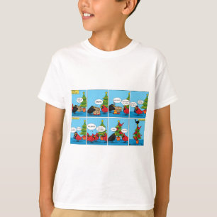 Camiseta Cómo decorar un cómic de árbol de Navidad