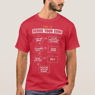 Camiseta Cómo depurar el código Funny Programmer Coding Gif