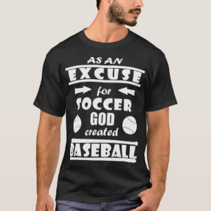 Camiseta como dice el beisbol de fútbol de ecusa