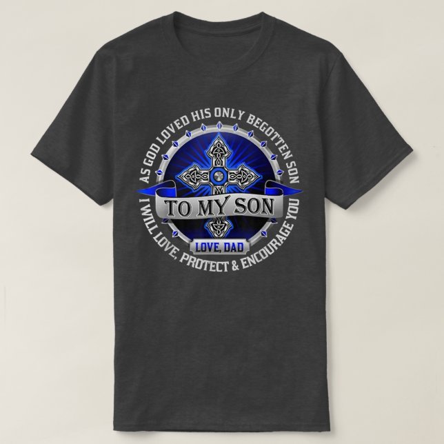 Camiseta Como dios amaba a su único hijo principiante (Diseño del anverso)