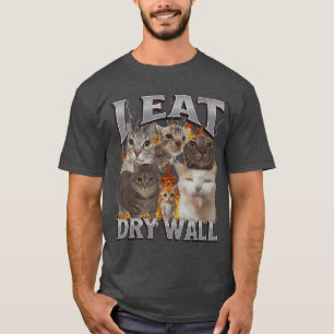 Camiseta Como Dry Wall Funny Cat Meme Bootleg Hombres Mujer