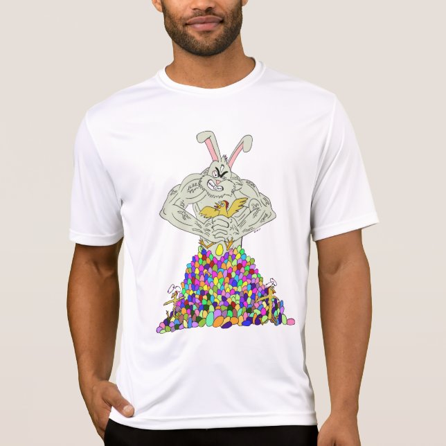 Camiseta Cómo el conejo de Pascua obtiene sus huevos (Anverso)
