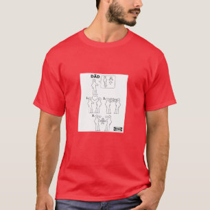 Camiseta Cómo ensamblar una parodia de hoja de instruccion