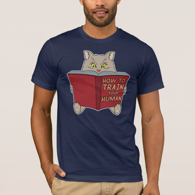 Camiseta Cómo entrenar a tu amante del gato gracioso (Anverso)