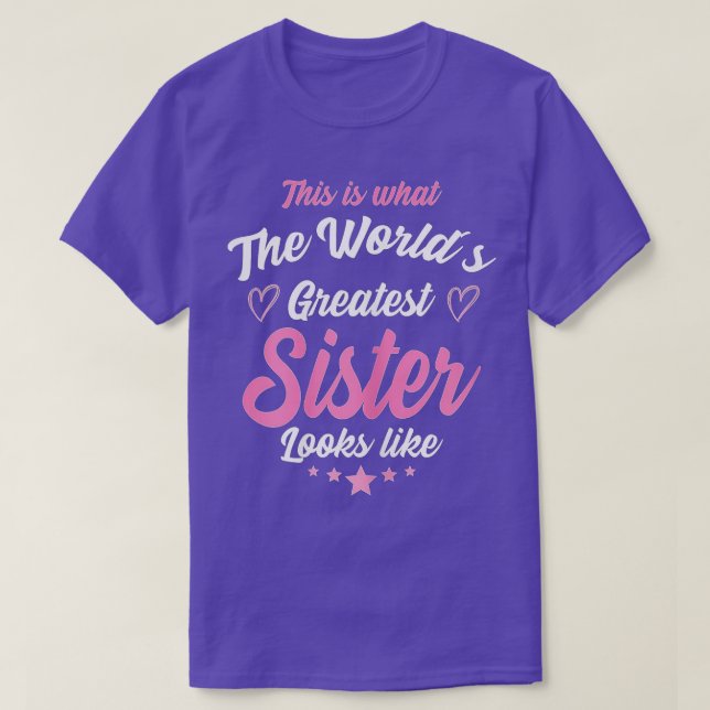 Camiseta Cómo es la hermana más grande del mundo (Diseño del anverso)
