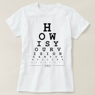 Camiseta Cómo está su visión - carta de ojo